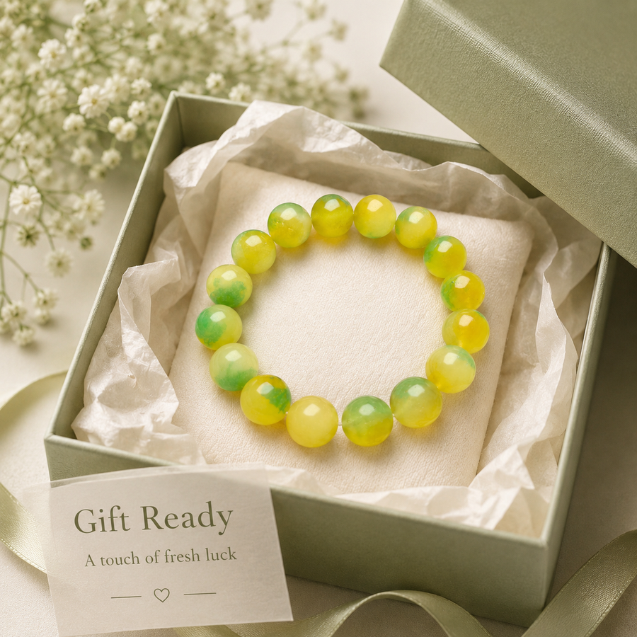 Green & Yellow Quartz Bracelet