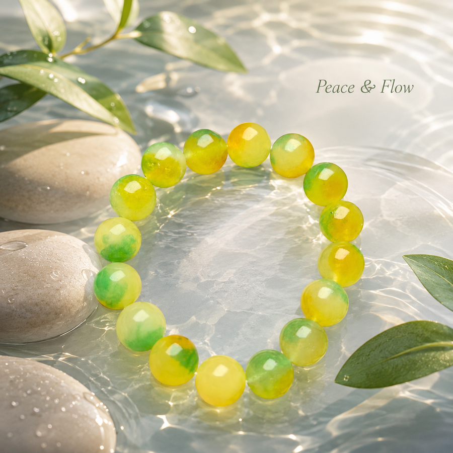Green & Yellow Quartz Bracelet