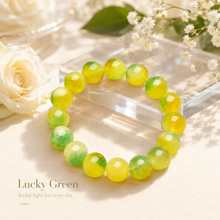 Green & Yellow Quartz Bracelet