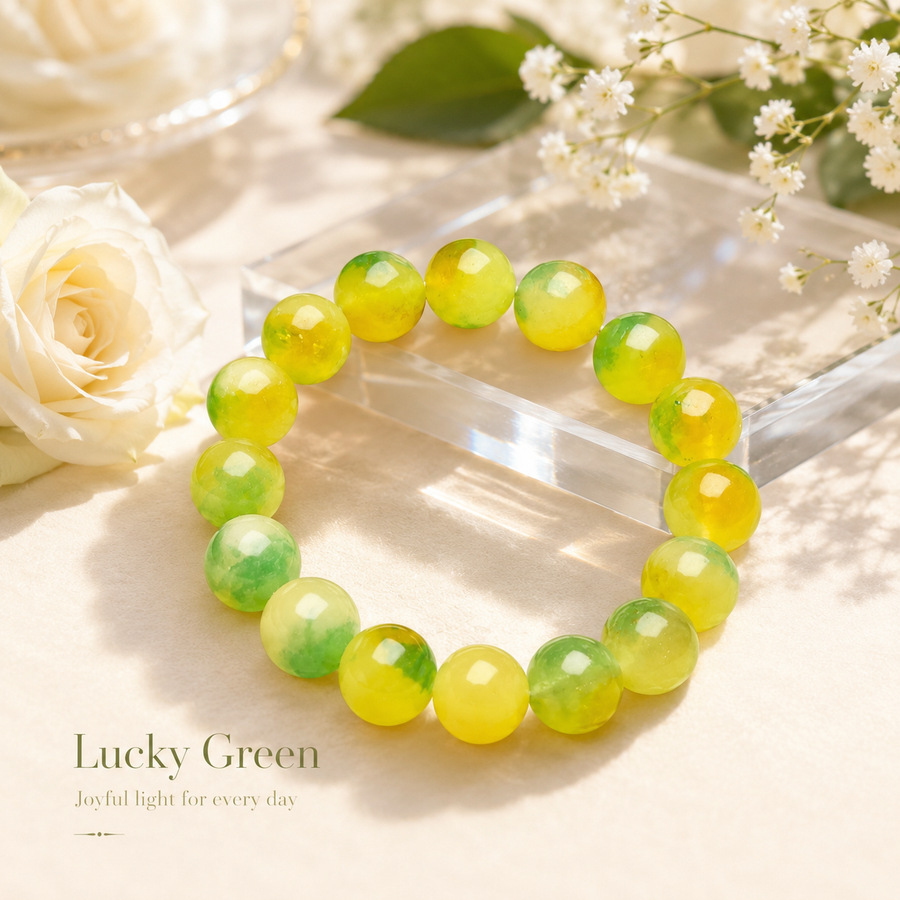 Green & Yellow Quartz Bracelet