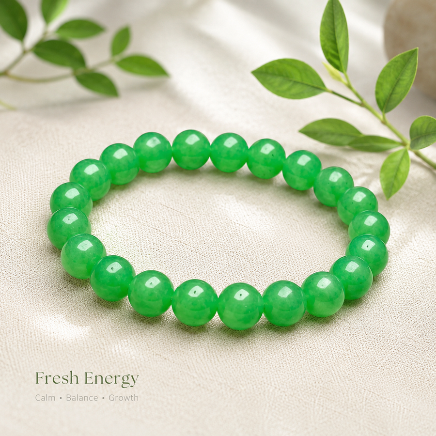Deep Green Quartz Bracelet - 10mm
