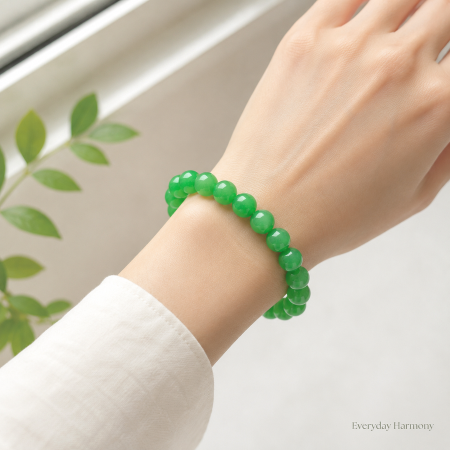 Deep Green Quartz Bracelet - 10mm