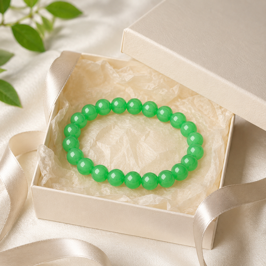 Deep Green Quartz Bracelet - 10mm