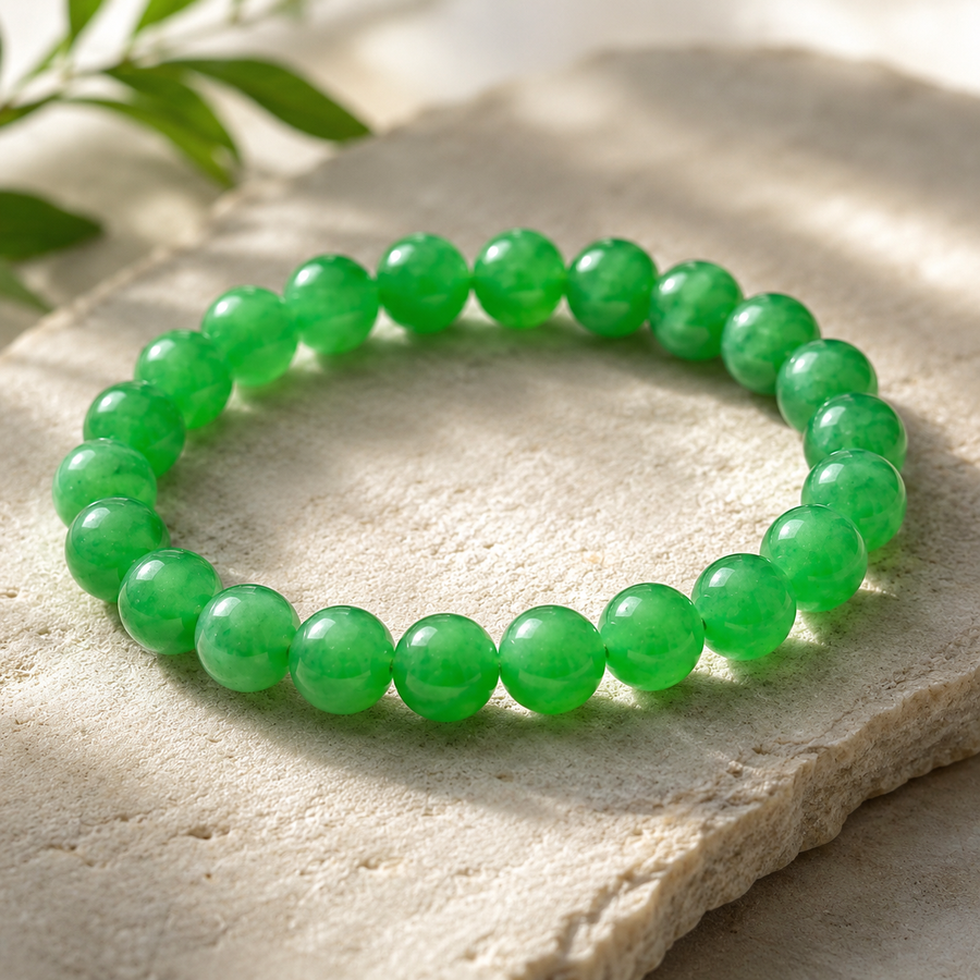 Deep Green Quartz Bracelet - 10mm
