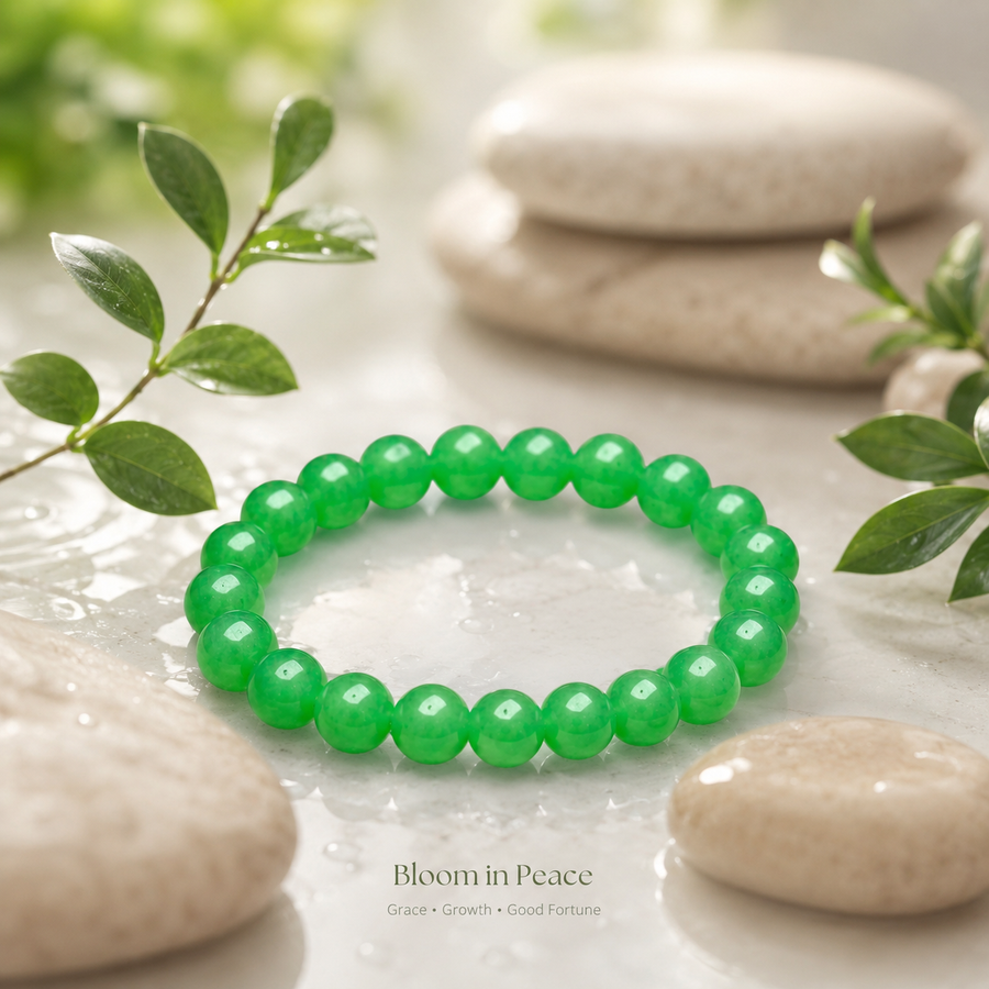 Deep Green Quartz Bracelet - 10mm