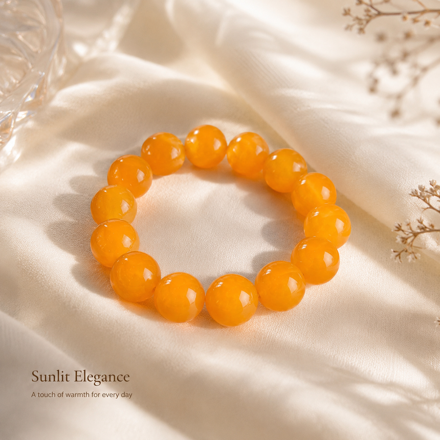 Orange Quartz Bracelet - 14mm