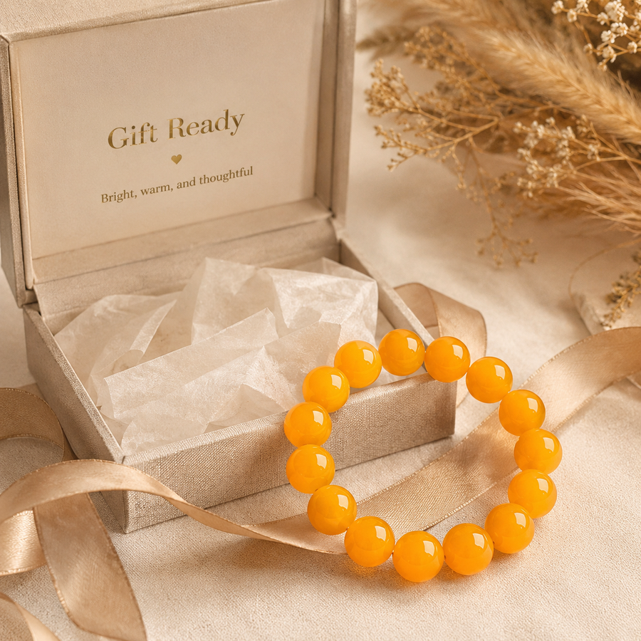 Orange Quartz Bracelet - 14mm