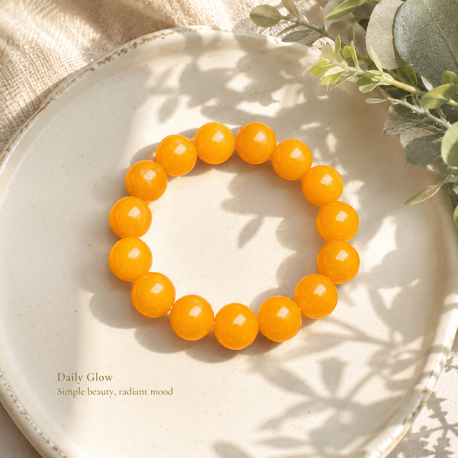 Orange Quartz Bracelet - 14mm