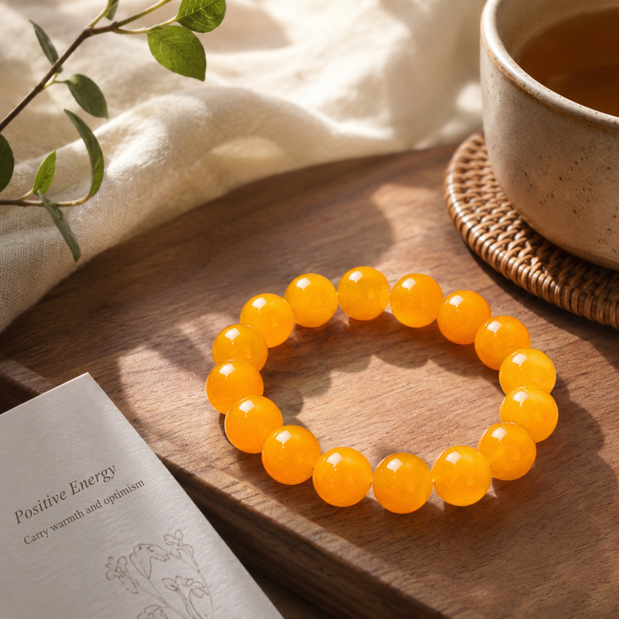 Orange Quartz Bracelet - 14mm