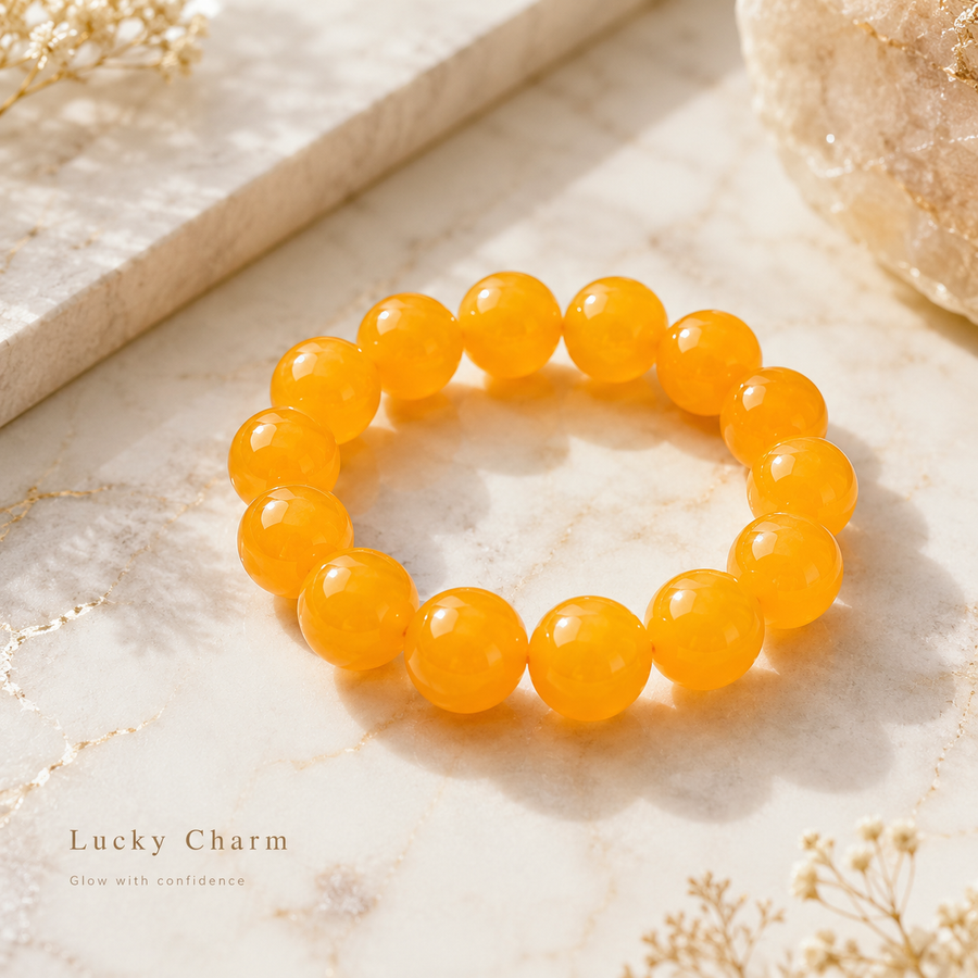 Orange Quartz Bracelet - 14mm