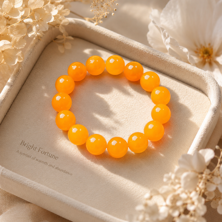 Orange Quartz Bracelet - 14mm