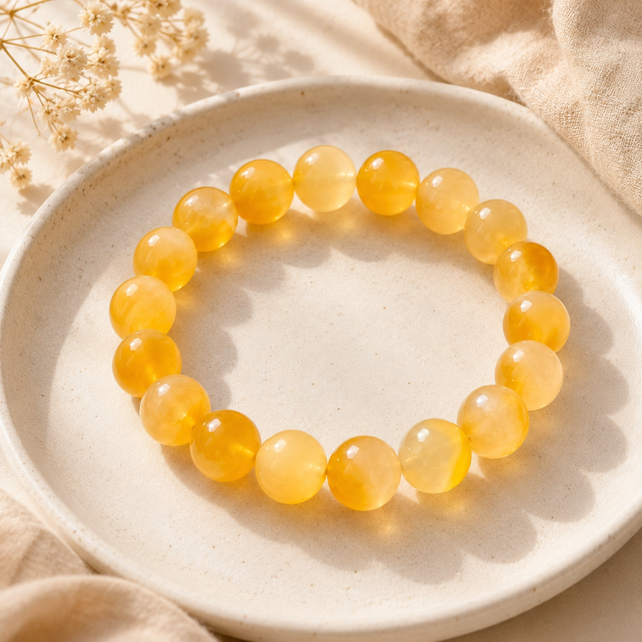 Mixed Quartz Beaded Bracelet - 14mm