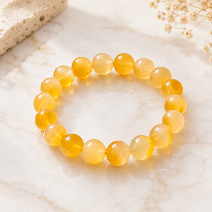 Mixed Quartz Beaded Bracelet - 14mm