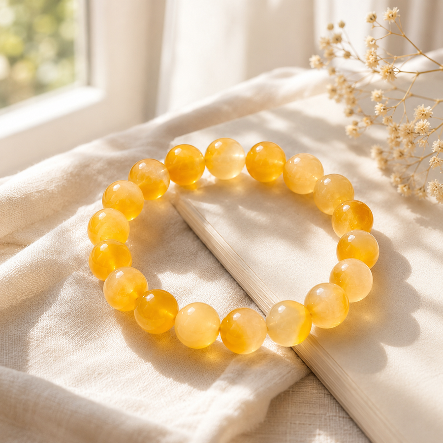 Mixed Quartz Beaded Bracelet - 14mm