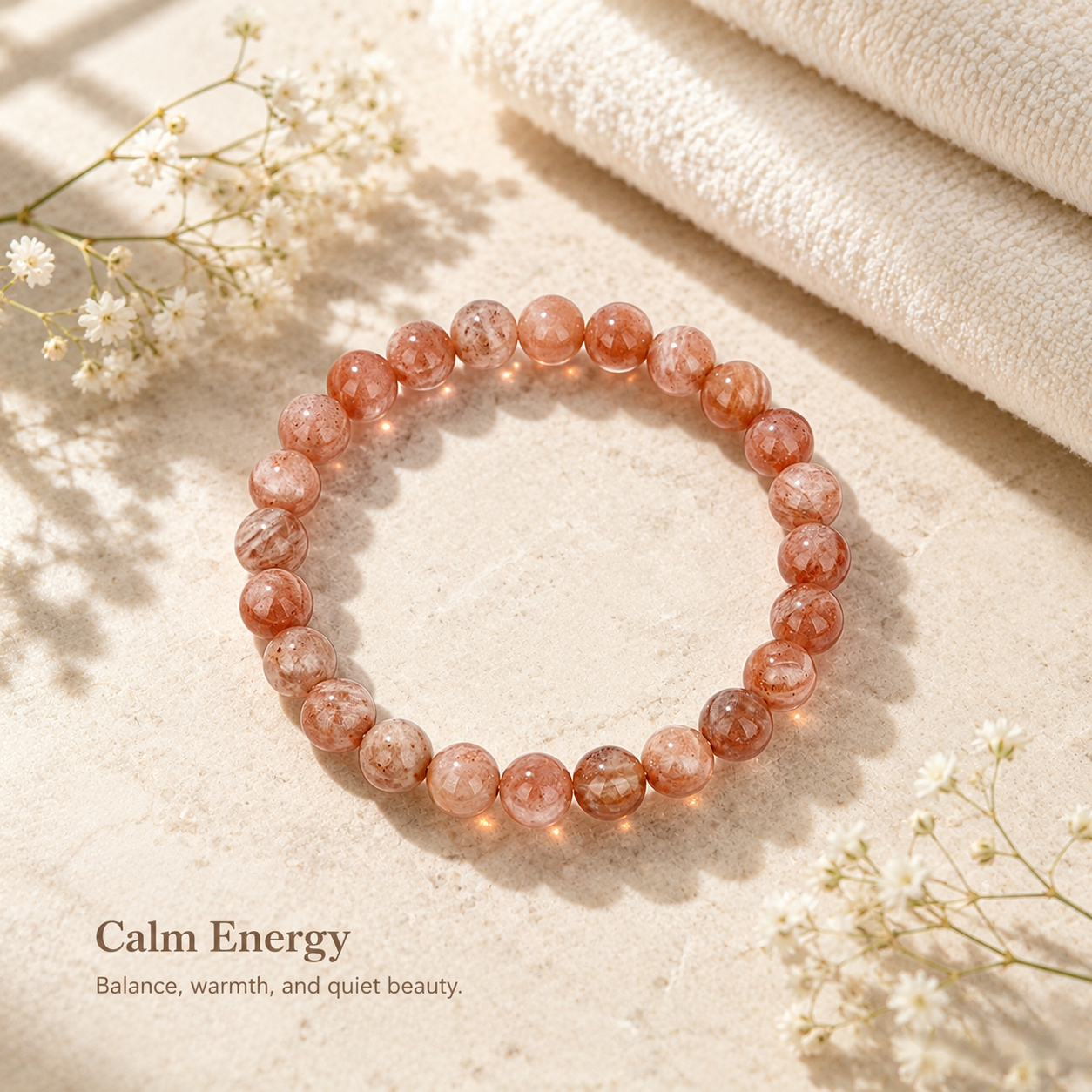 Sunstone Bracelet — Bright Confidence Energy — 8mm