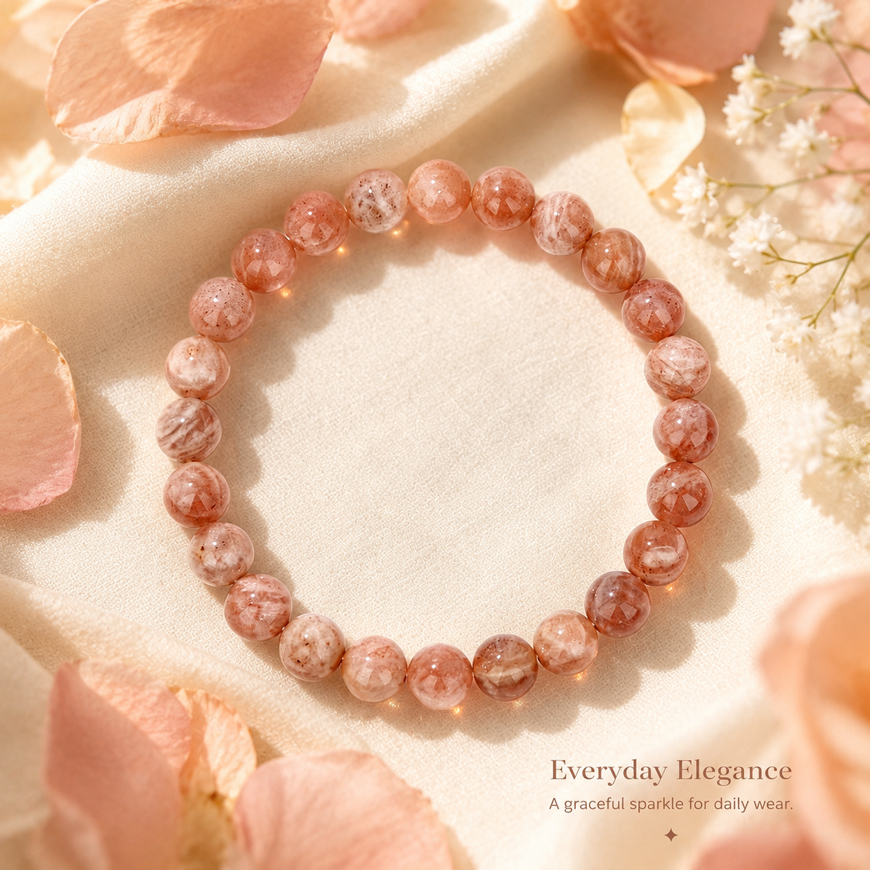 Sunstone Bracelet — Bright Confidence Energy — 8mm