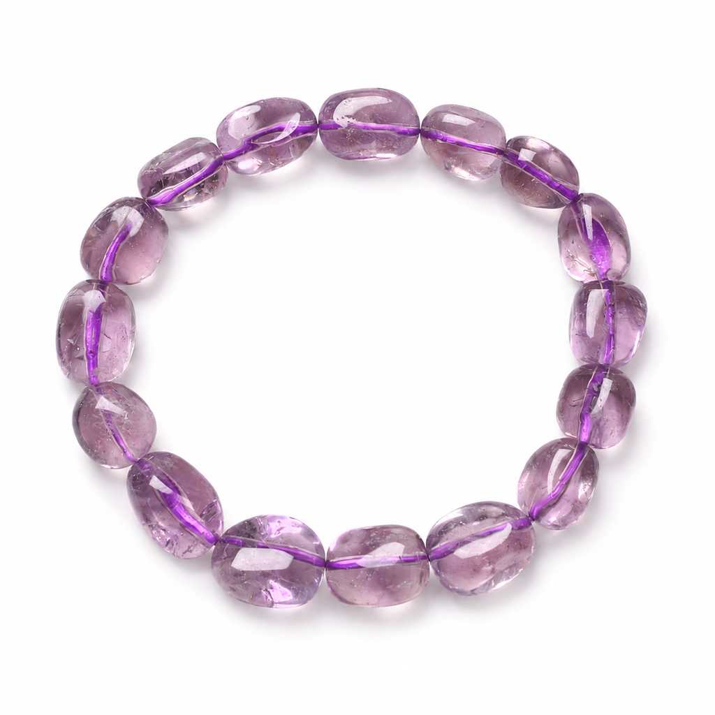 Lavender Amethyst Nugget Bracelet - Soft Calm