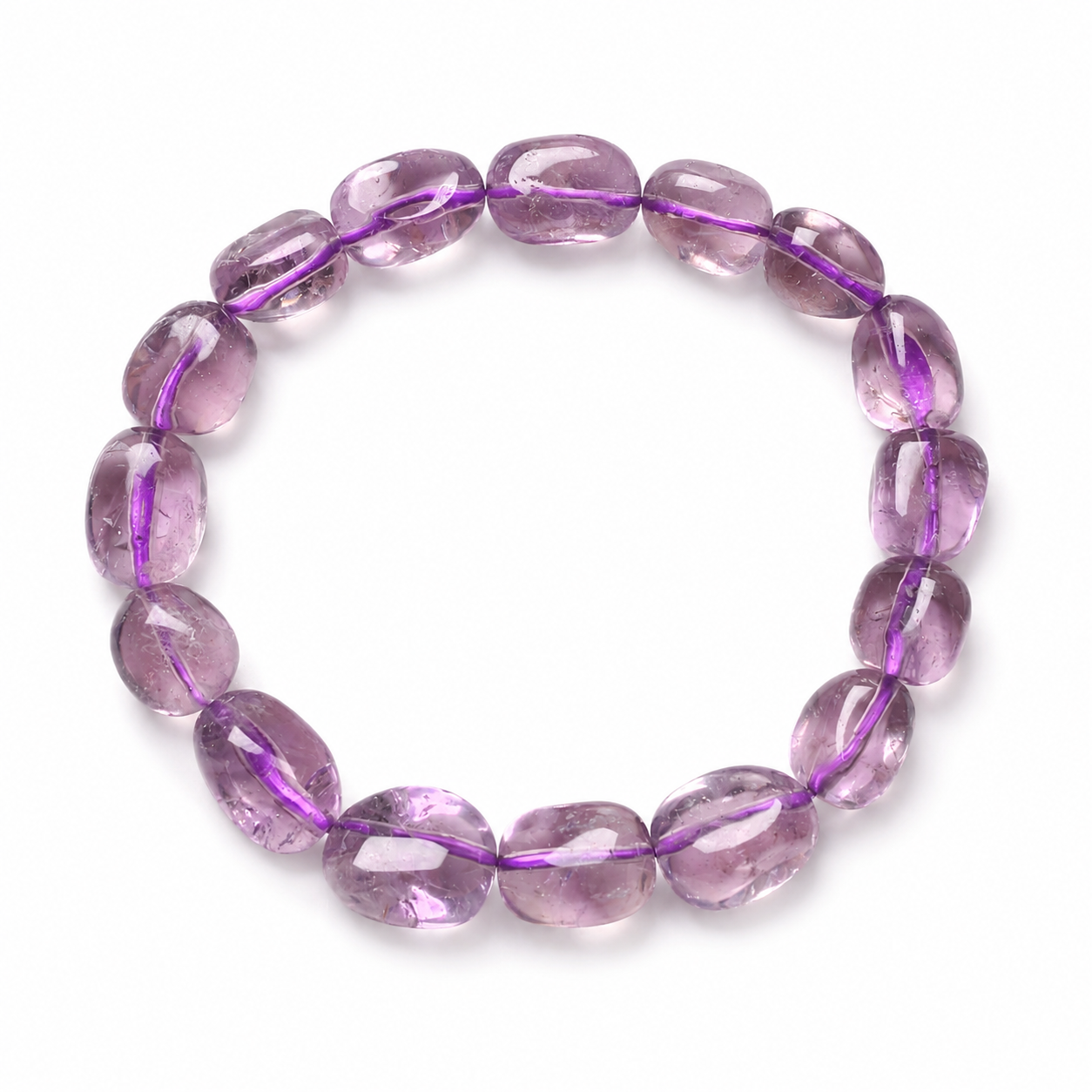 Lavender Amethyst Nugget Bracelet - Soft Calm