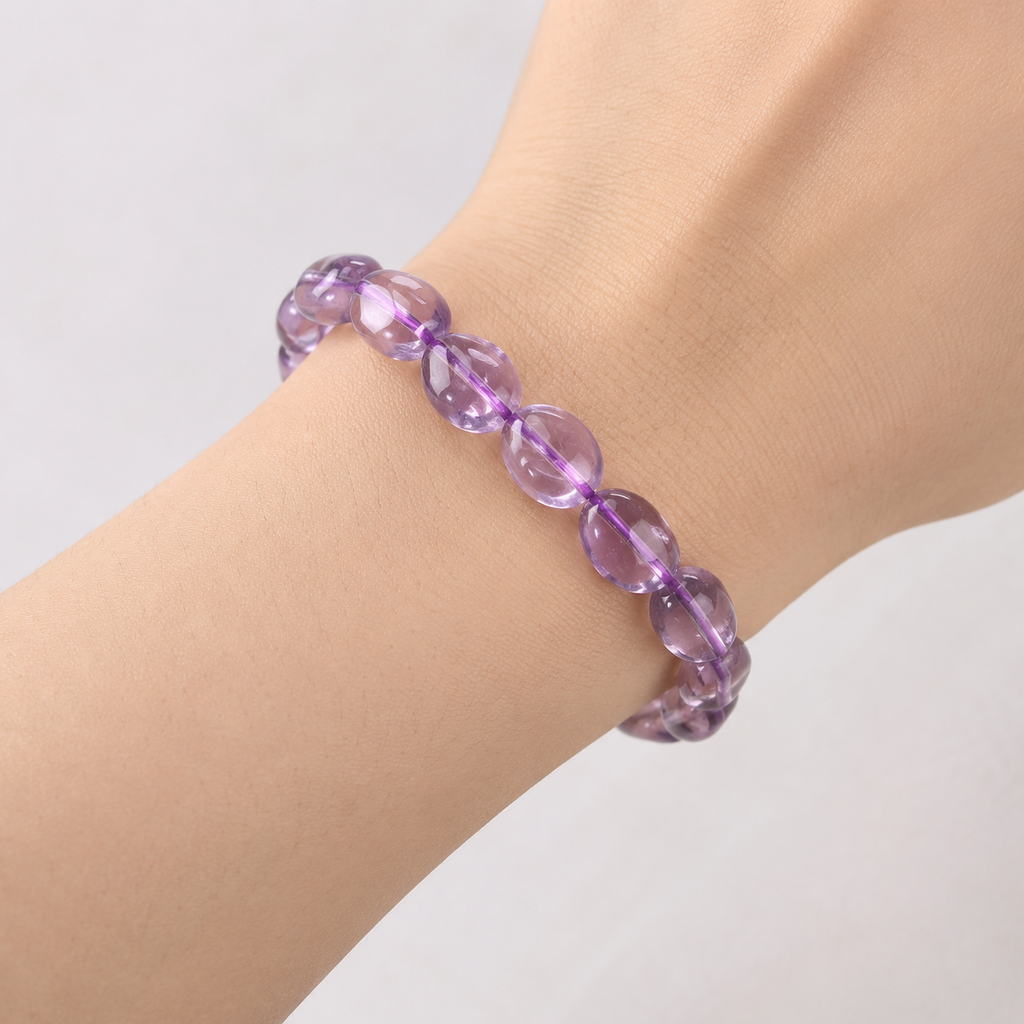 Lavender Amethyst Nugget Bracelet - Soft Calm
