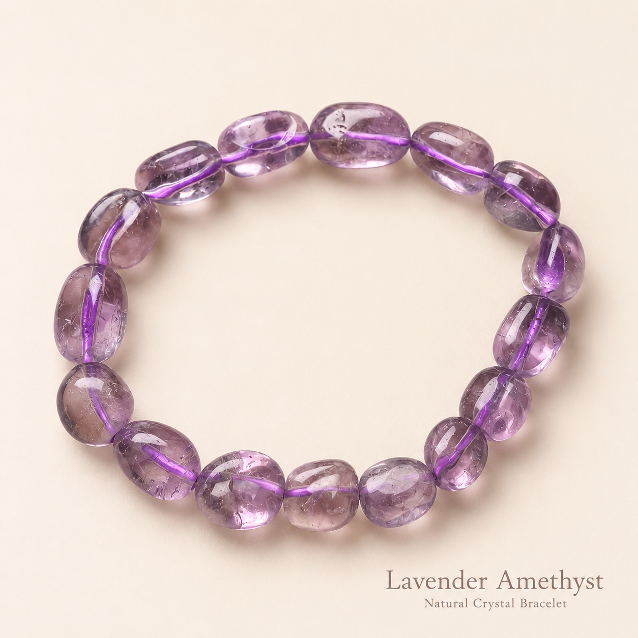 Lavender Amethyst Nugget Bracelet - Soft Calm