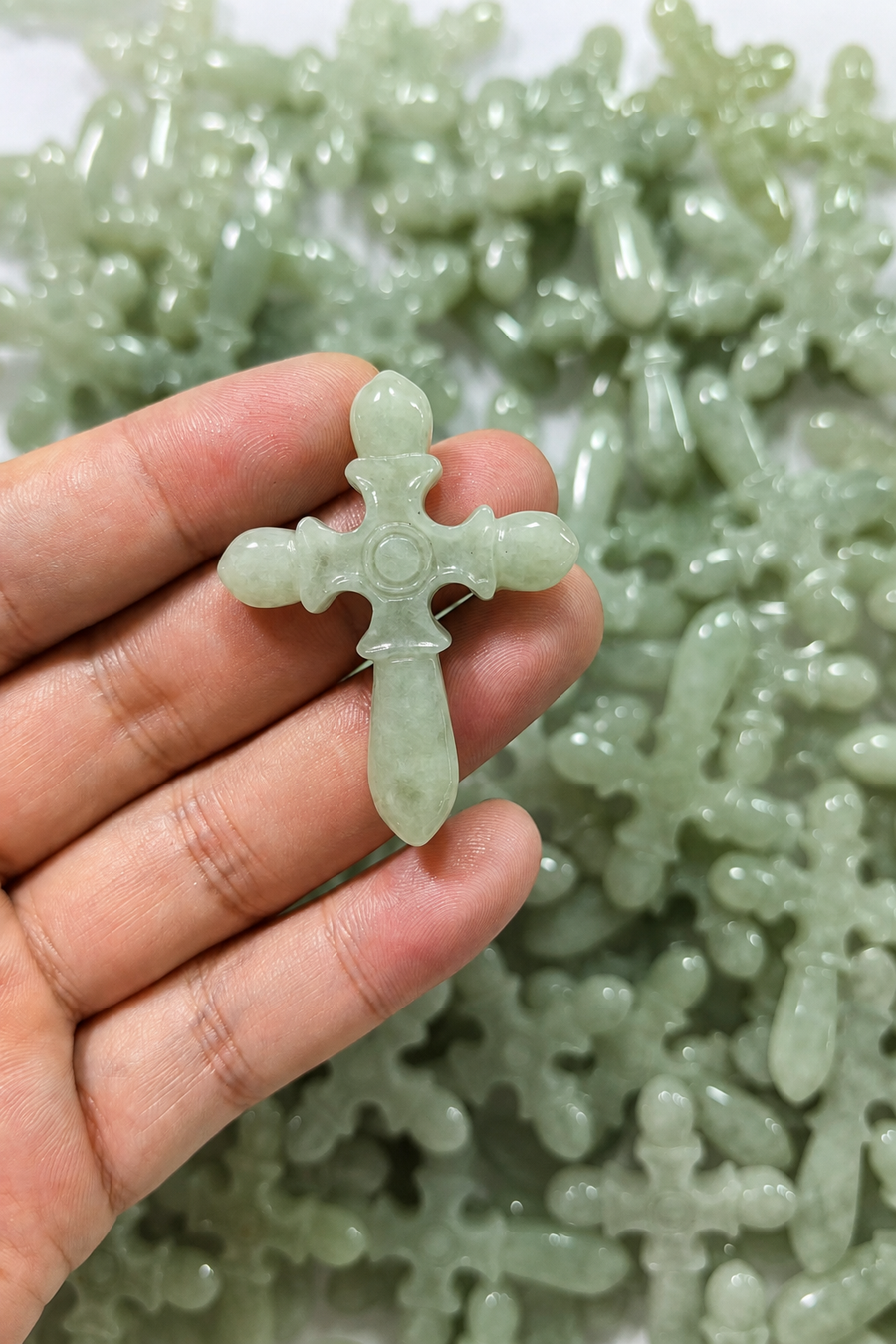 Jade Cross Pendant