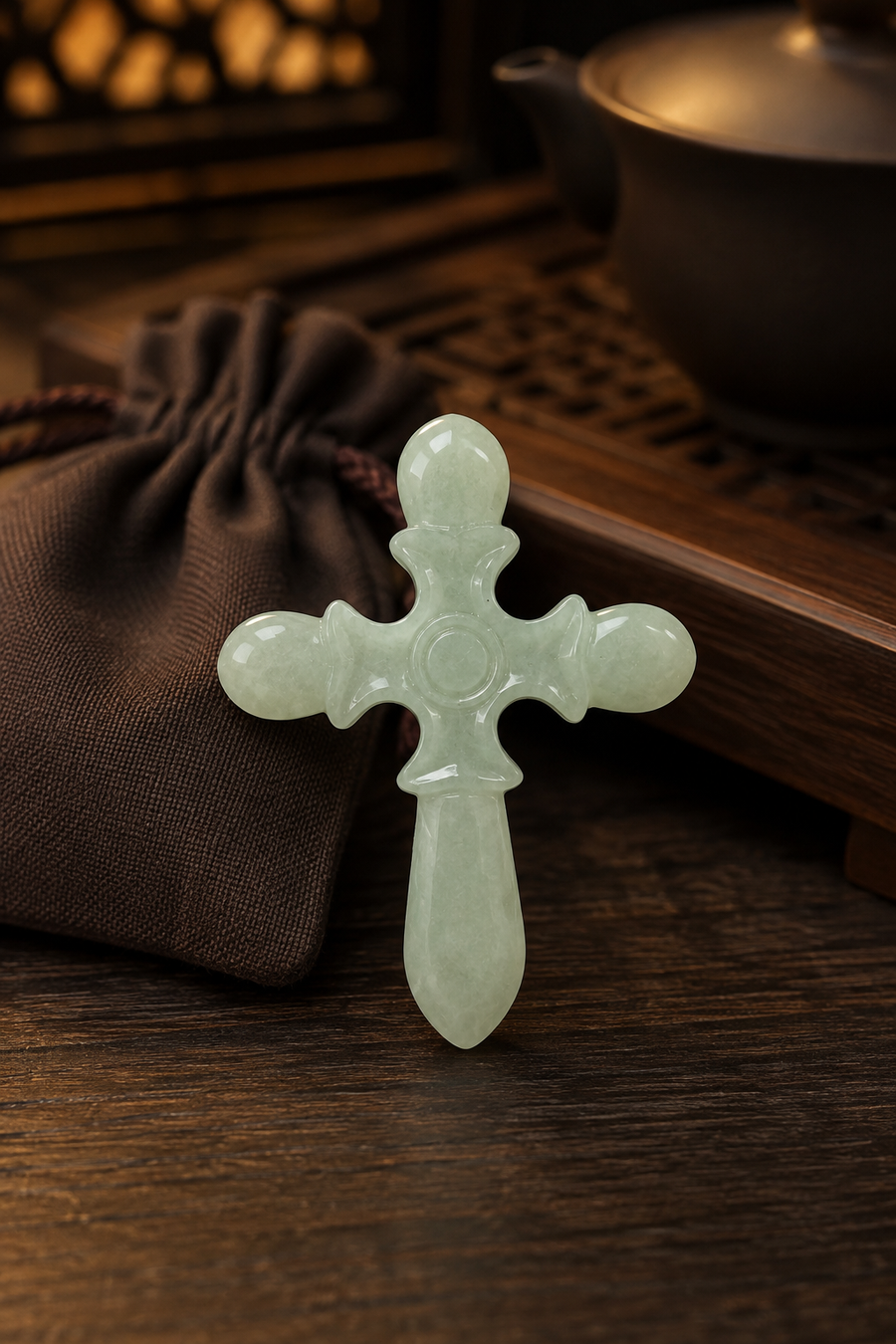Jade Cross Pendant