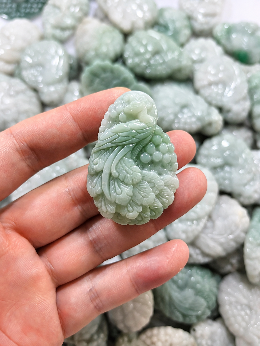 Jade Peacock Pendant