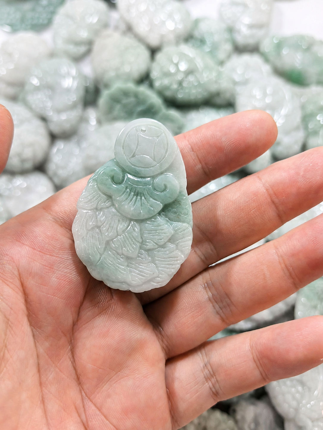 Jade Peacock Pendant