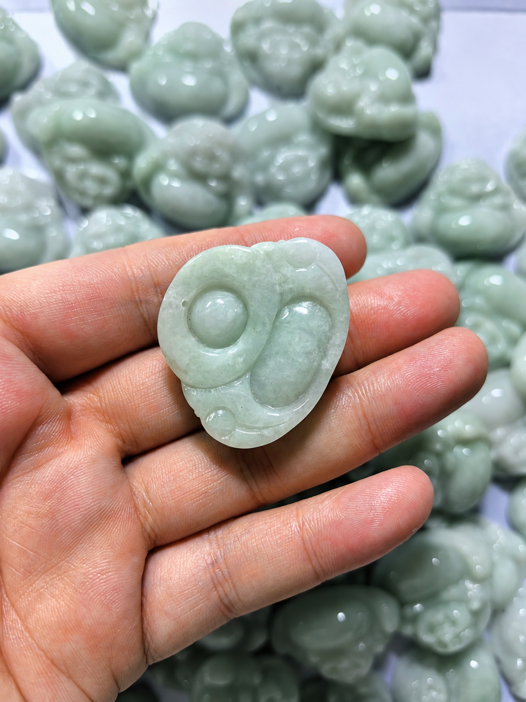 Jade Buddha Pendant - Large Size