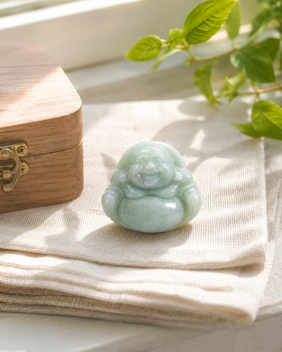 Jade Buddha Pendant - Large Size