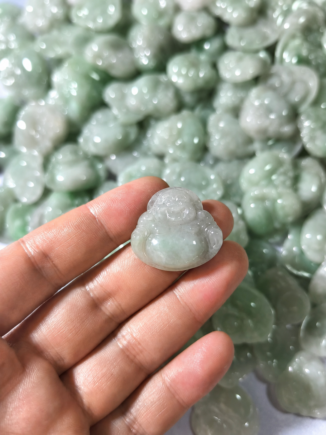 Jade Buddha Pendant - Small Size