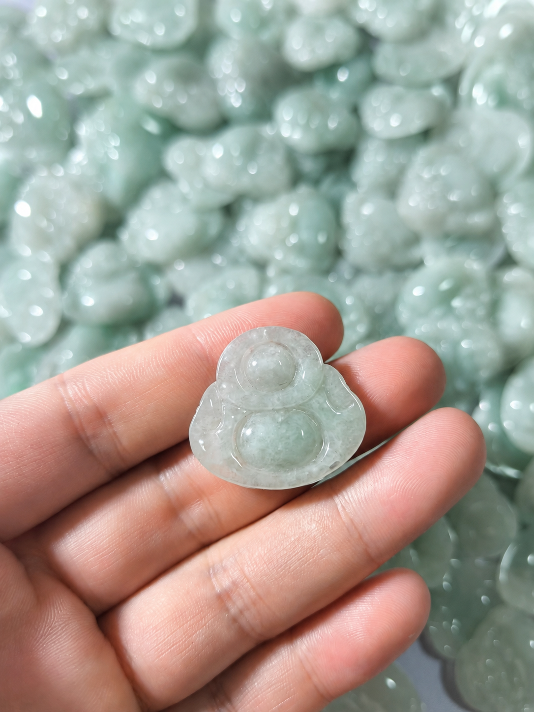 Jade Buddha Pendant - Small Size