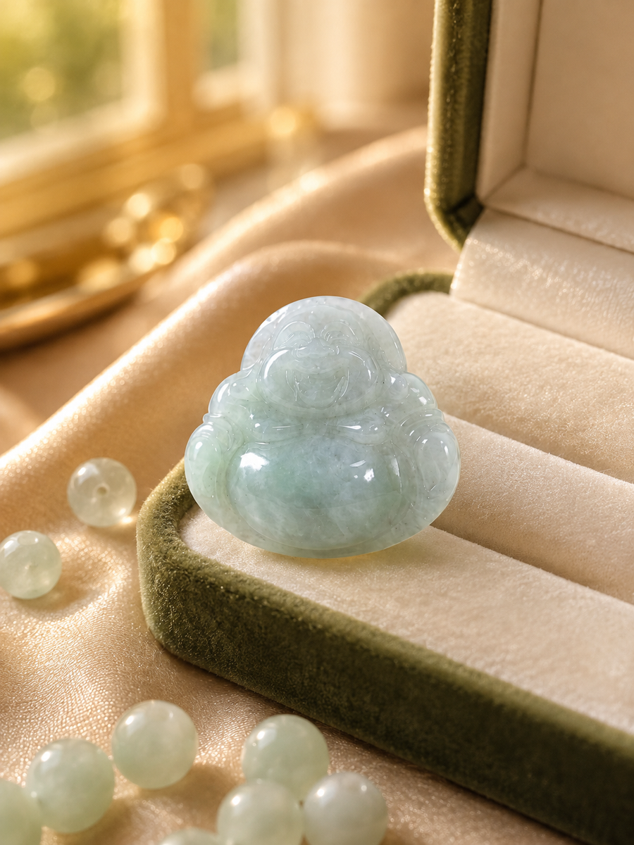 Jade Buddha Pendant - Small Size