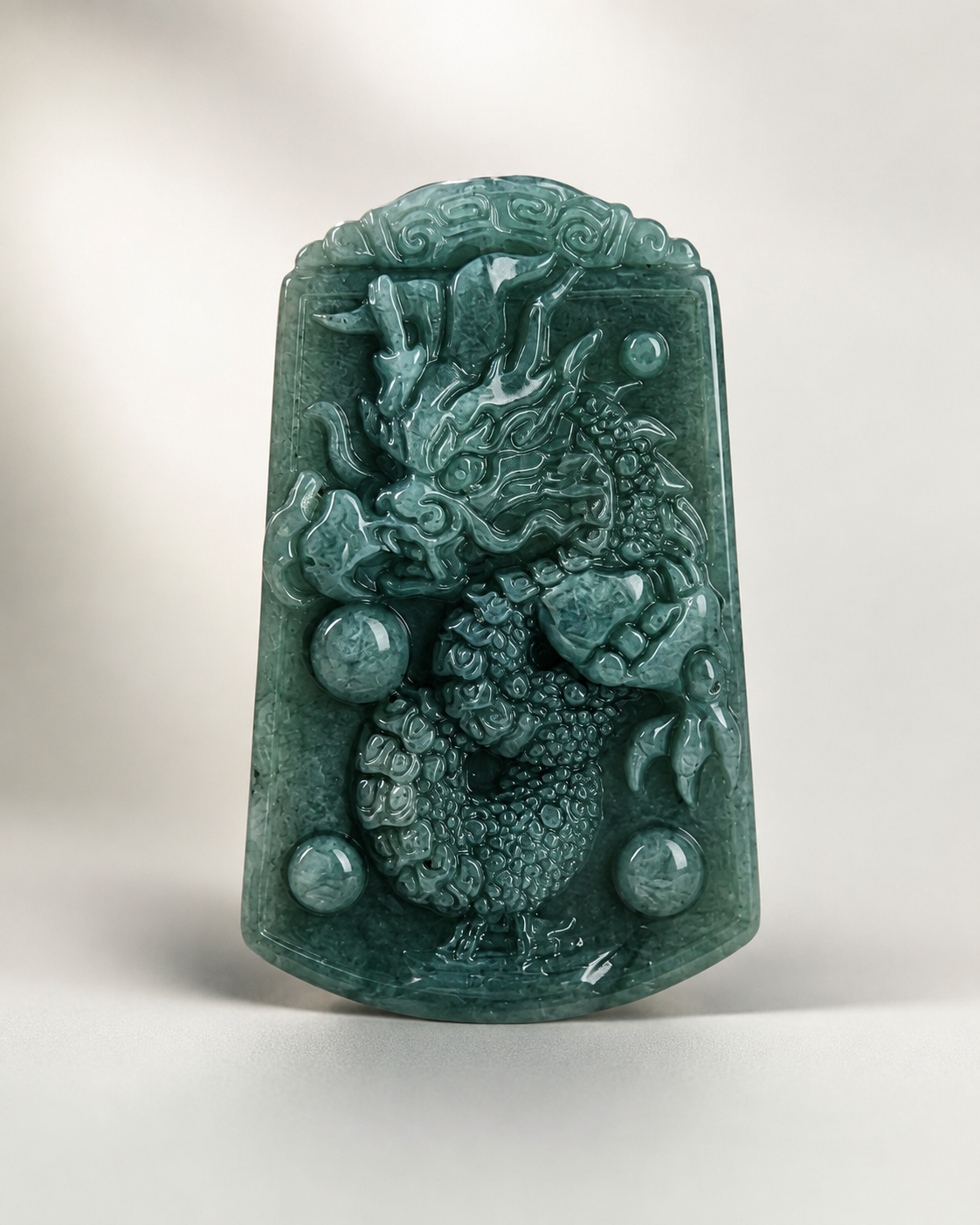 Jade Dragon Pendant - Guatemalan Style