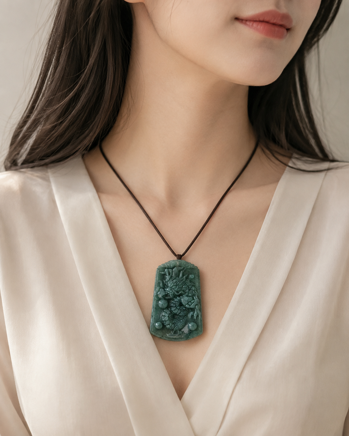 Jade Dragon Pendant - Guatemalan Style
