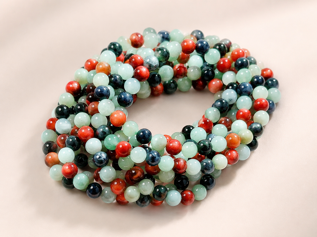 Jade Bead Bracelet - Mixed Tone