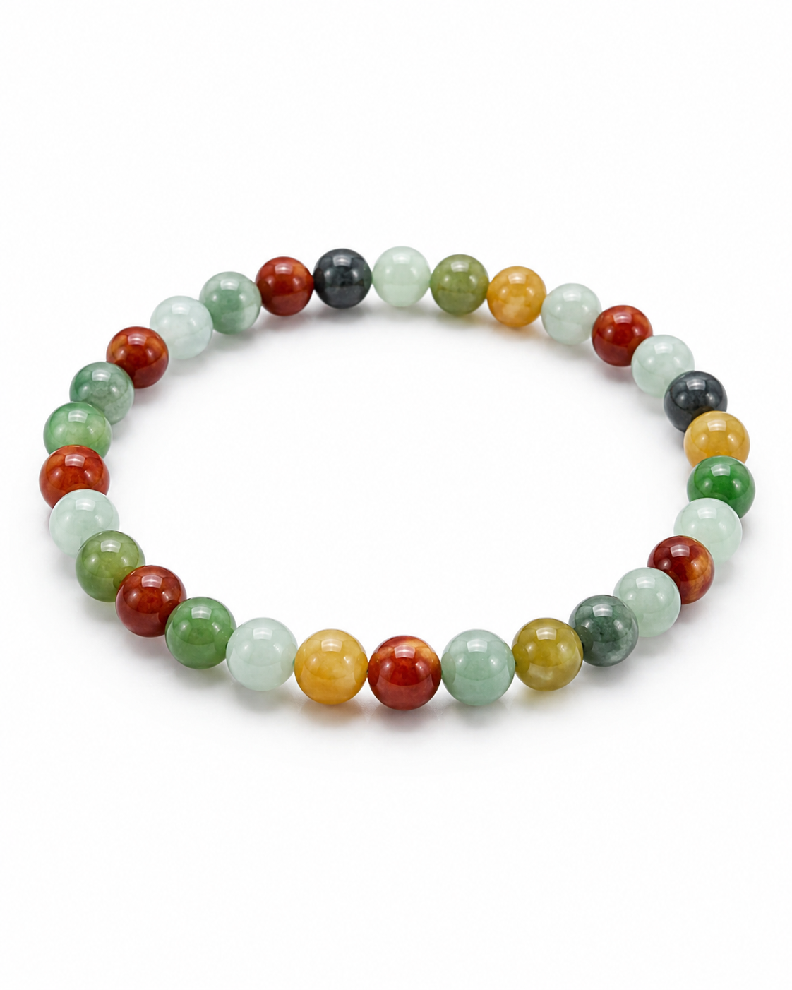 Jade Bead Bracelet - Mixed Stone Tone