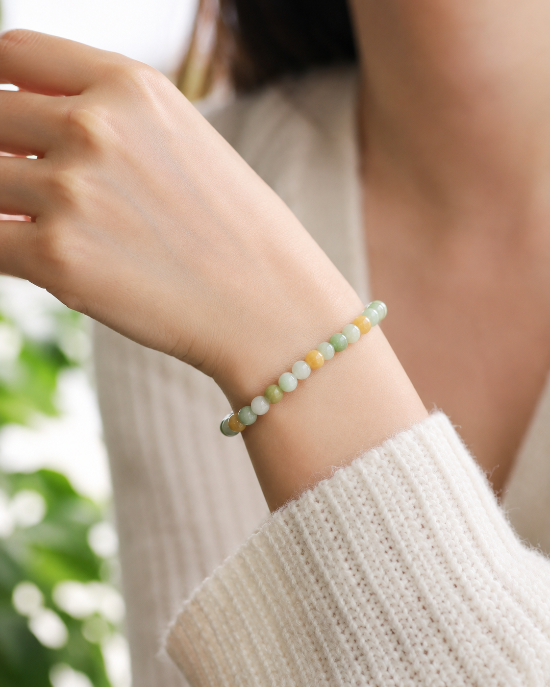 Jade Bead Bracelet - Gradient Tone
