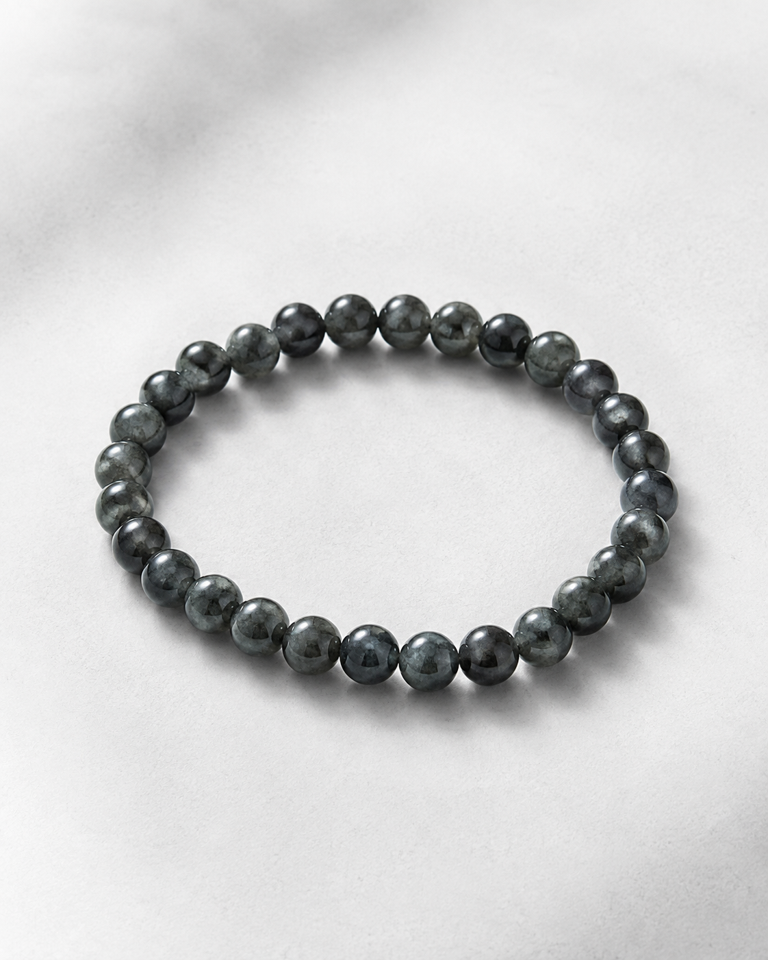 Jade Bead Bracelet - Black and White Tone