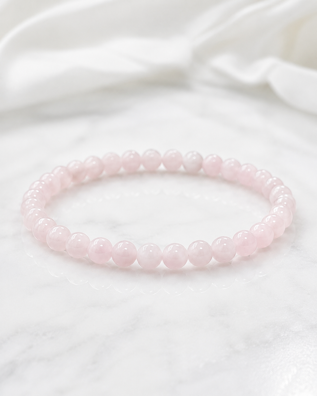 Jade Bead Bracelet - Pink Tone