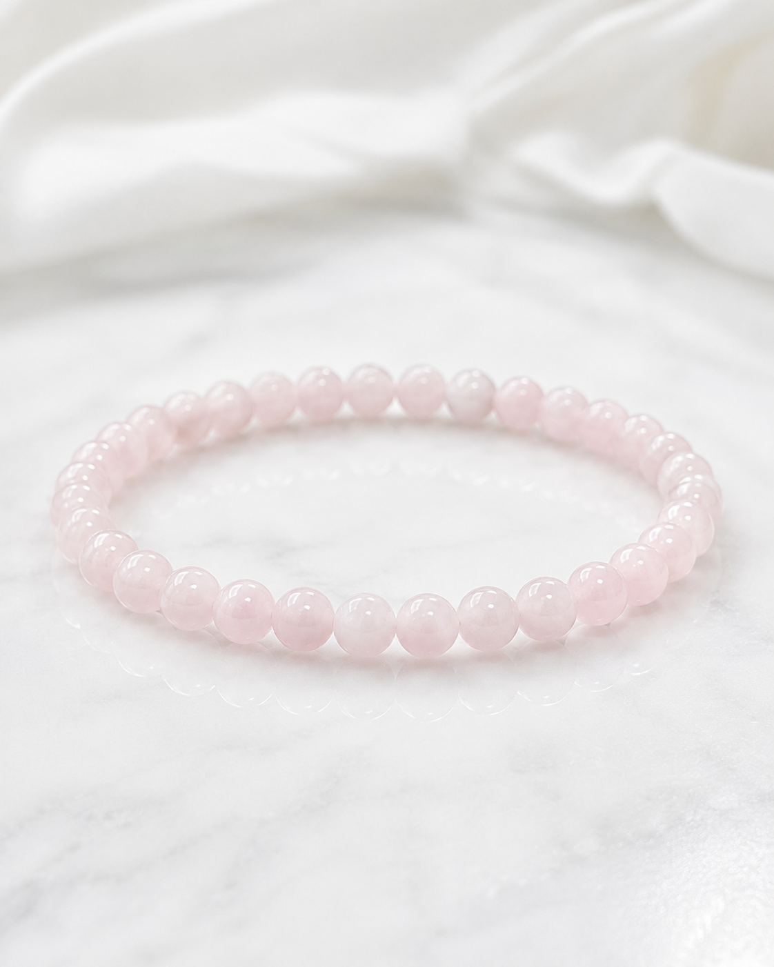Jade Bead Bracelet - Pink Tone