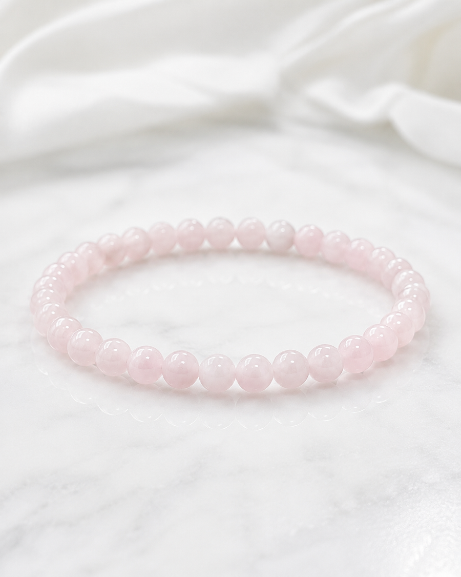 Jade Bead Bracelet - Pink Tone