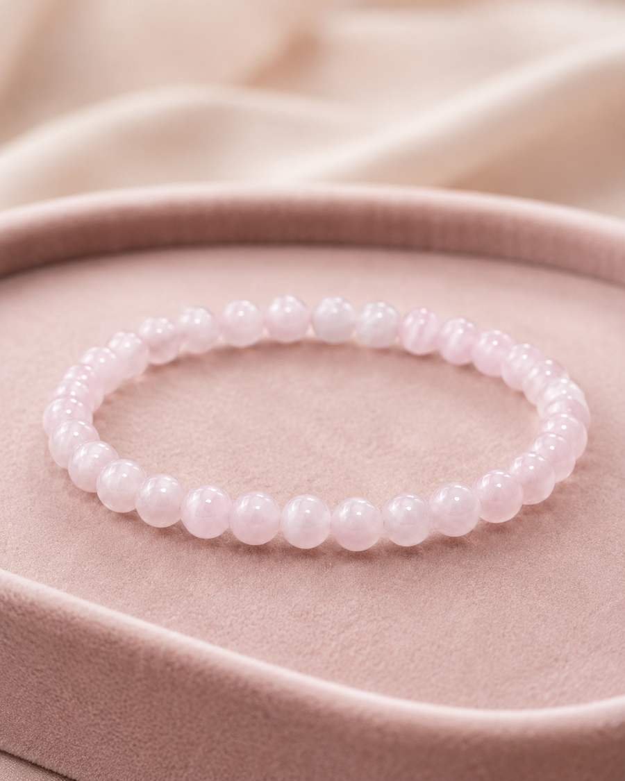Jade Bead Bracelet - Pink Tone