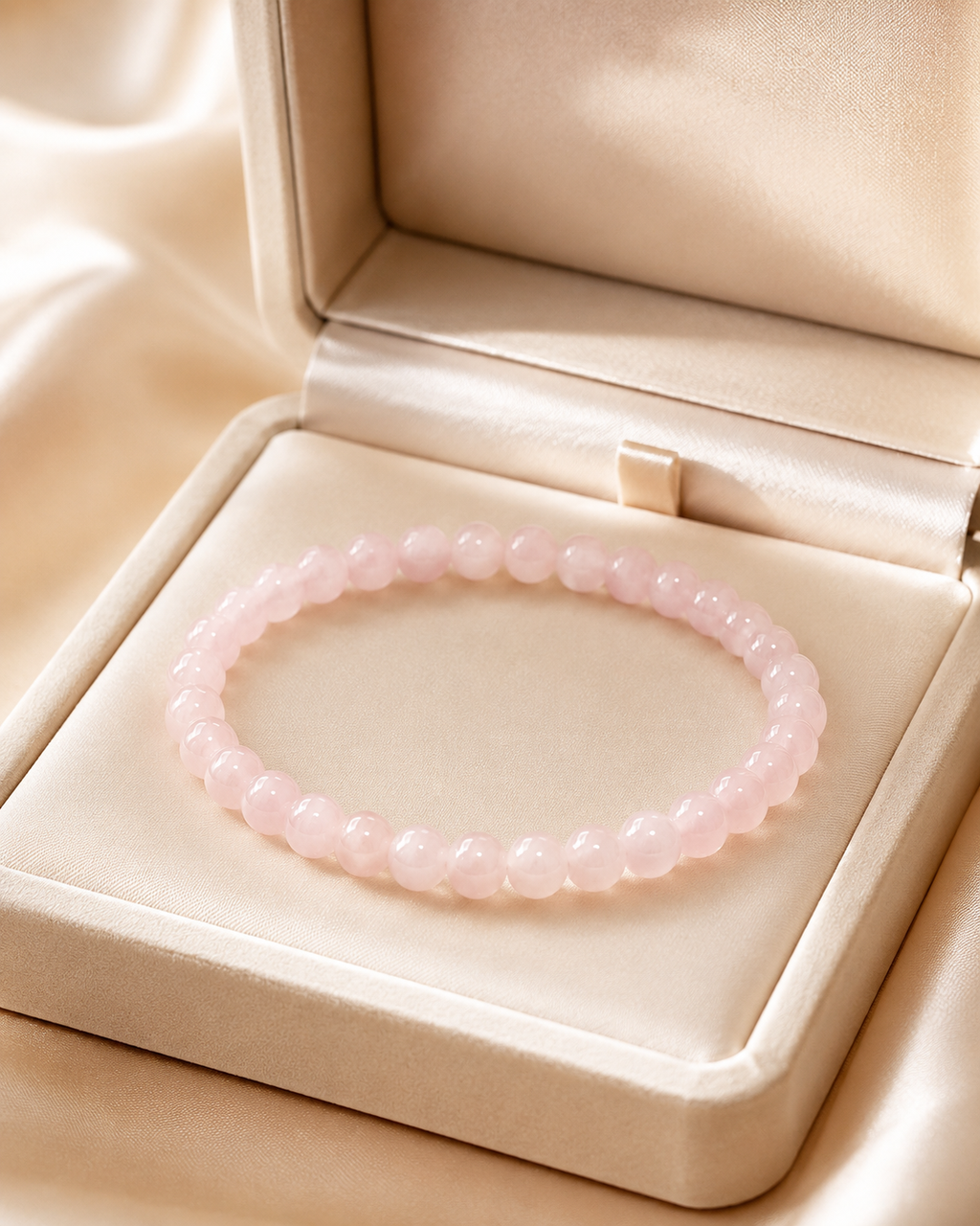 Jade Bead Bracelet - Pink Tone