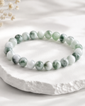 Jade Bead Bracelet - Floating Flower Pattern