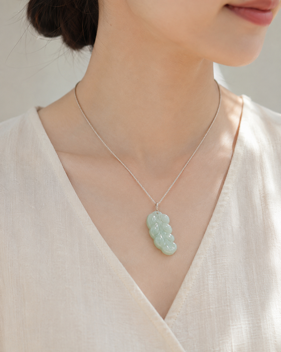 Jade Leaf Pendant