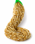 Jade Bead Necklace - Yellow Tone
