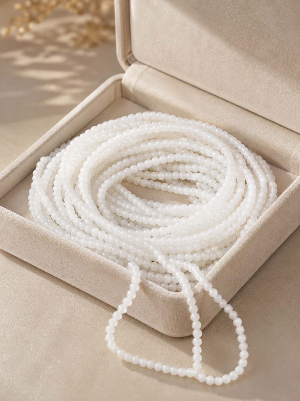 Jade Bead Necklace - approx. 8 mm bead size