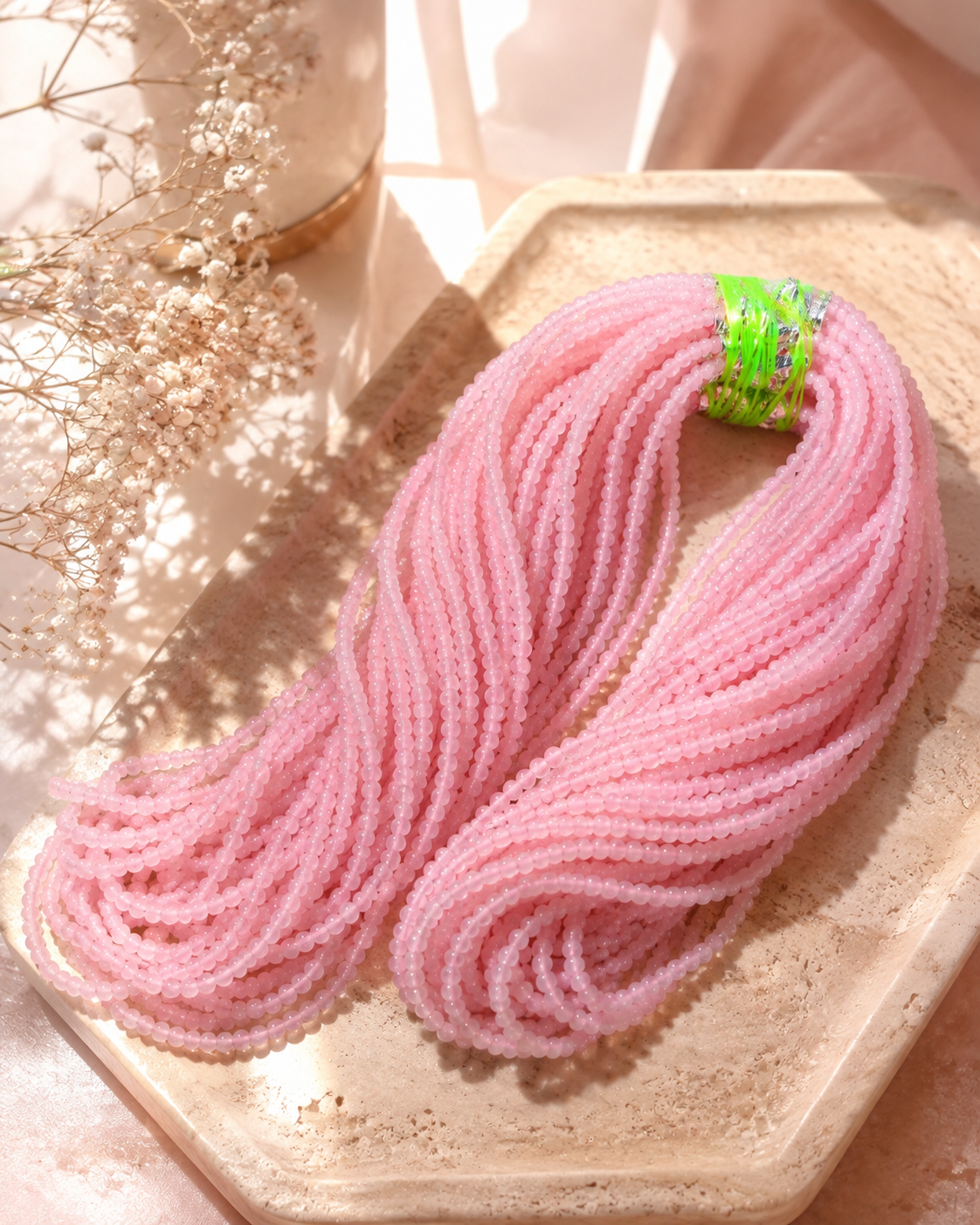 Jade Bead Necklace - approx. 4 mm bead size