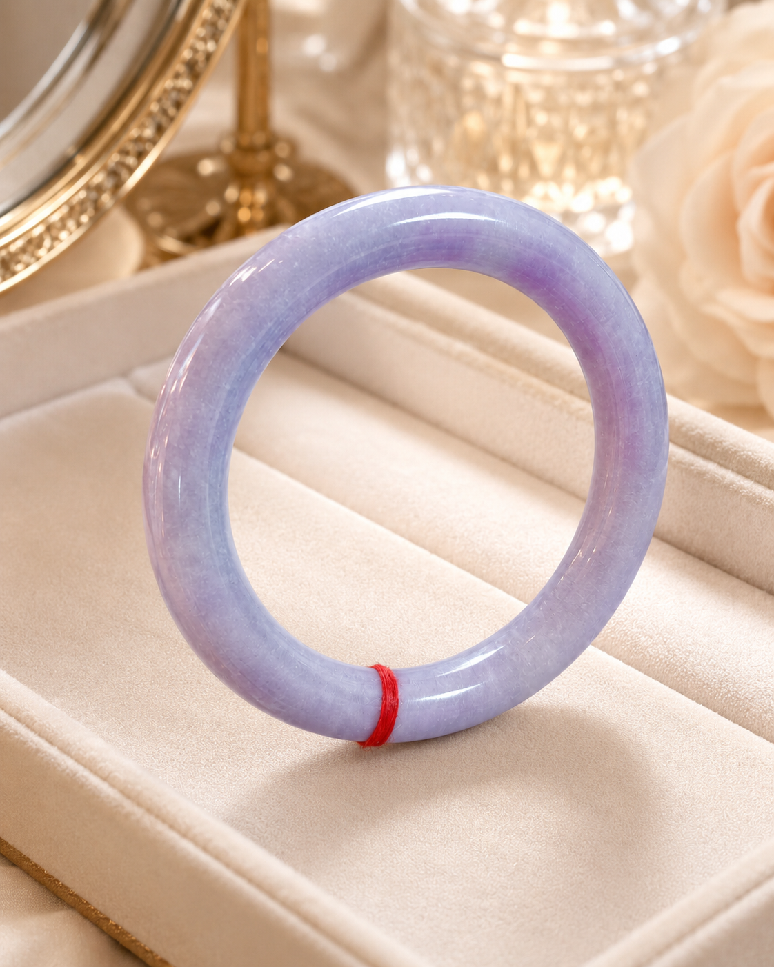 Treated Jadeite Bangle - Violet Tone